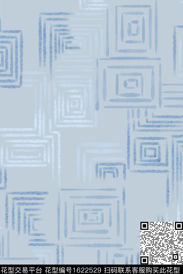 肌理简约线条数码印花花型下载（图片编号: 1622529） - 瓦栏（Walan）