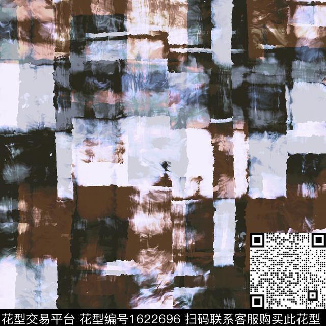水墨风抽象涂鸦数码印花花型下载（图片编号: 1622696） - 瓦栏（Walan）