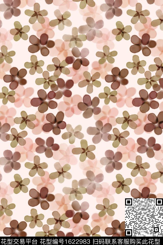 小清新花卉小碎花数码印花花型下载（图片编号: 1622983） - 瓦栏（Walan）