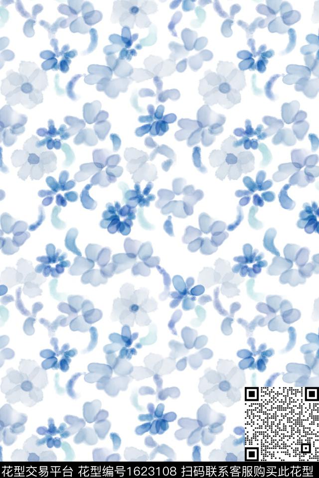 小清新花卉小碎花数码印花花型下载（图片编号: 1623108） - 瓦栏（Walan）