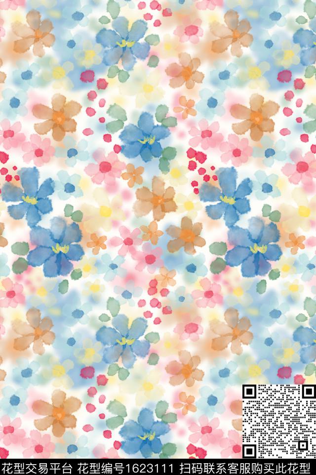 小清新花卉小碎花数码印花花型下载（图片编号: 1623111） - 瓦栏（Walan）