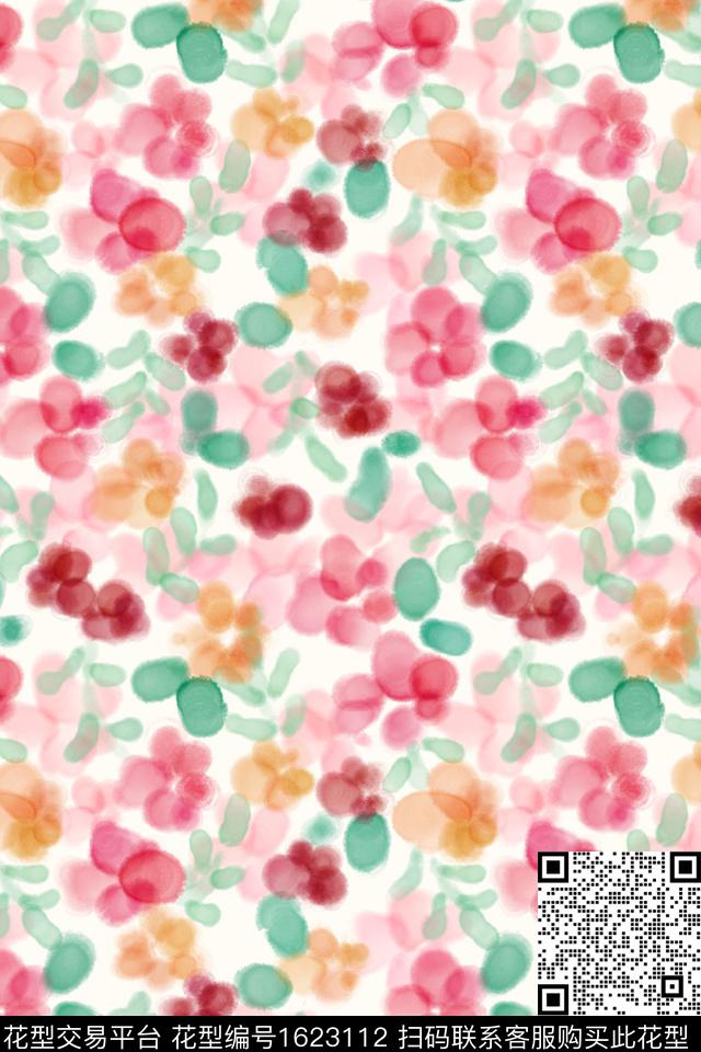 小清新花卉小碎花数码印花花型下载（图片编号: 1623112） - 瓦栏（Walan）