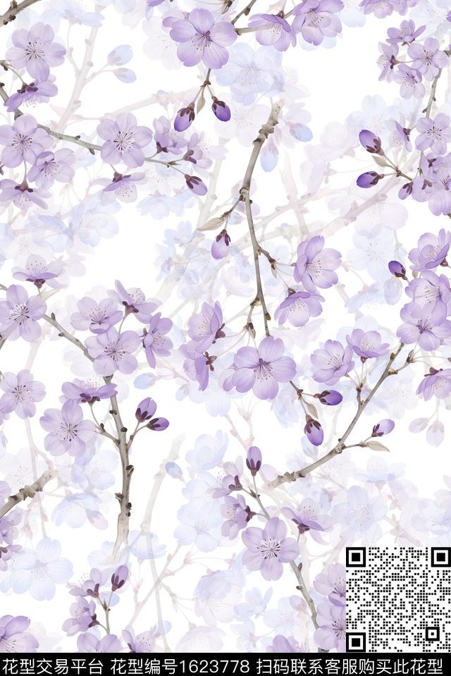 满版散花小碎花淑女数码印花花型下载（图片编号: 1623778） - 瓦栏（Walan）