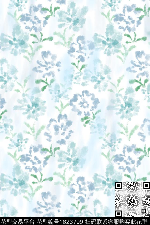 小清新花卉小碎花数码印花花型下载（图片编号: 1623799） - 瓦栏（Walan）