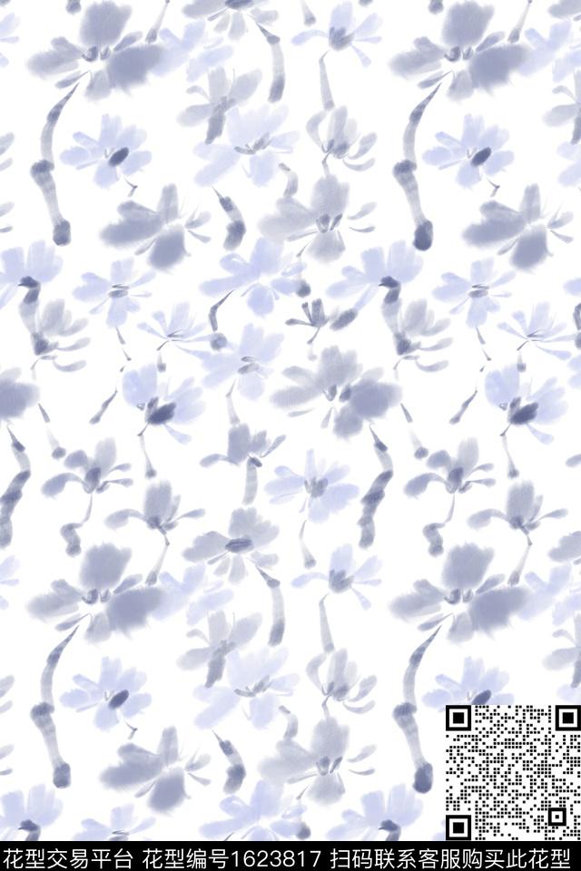 小清新花卉小碎花数码印花花型下载（图片编号: 1623817） - 瓦栏（Walan）