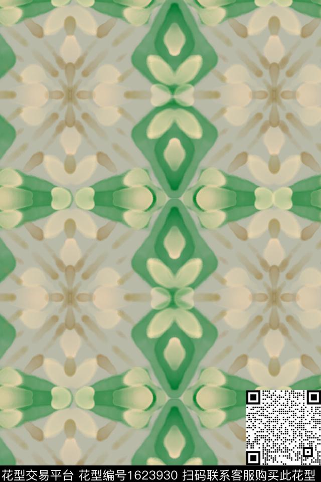 水彩格子复古数码印花花型下载（图片编号: 1623930） - 瓦栏（Walan）