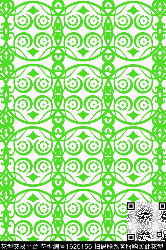 古典花纹民族风复古数码印花花型下载（图片编号: 1625156） - 瓦栏（Walan）