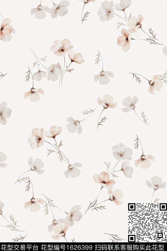 小清新花卉春夏花型数码印花花型下载（图片编号: 1626399） - 瓦栏（Walan）