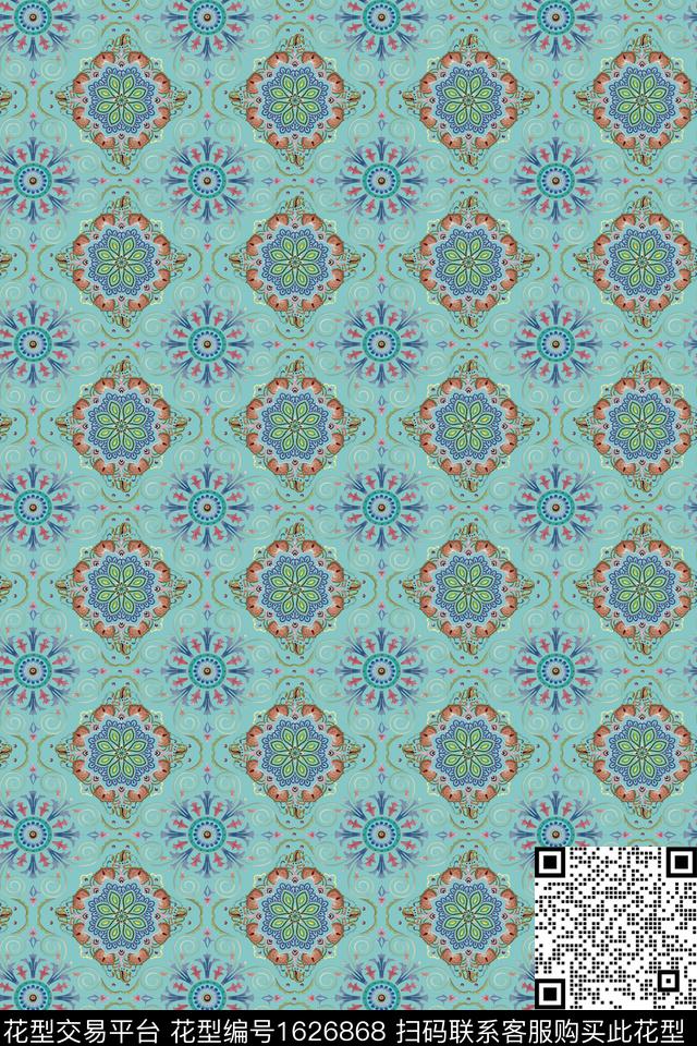 印花花型下载（图片编号: 1626868） - 瓦栏（Walan）