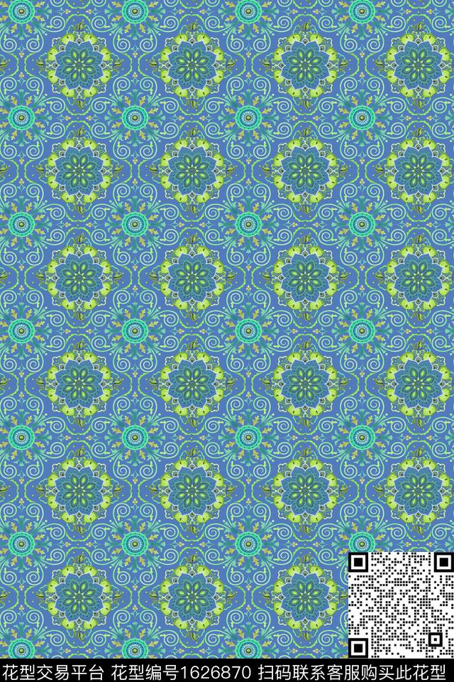 印花花型下载（图片编号: 1626870） - 瓦栏（Walan）