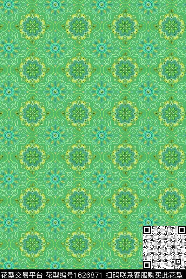 印花花型下载（图片编号: 1626871） - 瓦栏（Walan）