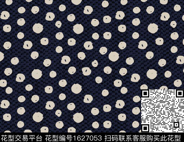 几何抽象波点数码印花花型下载（图片编号: 1627053） - 瓦栏（Walan）