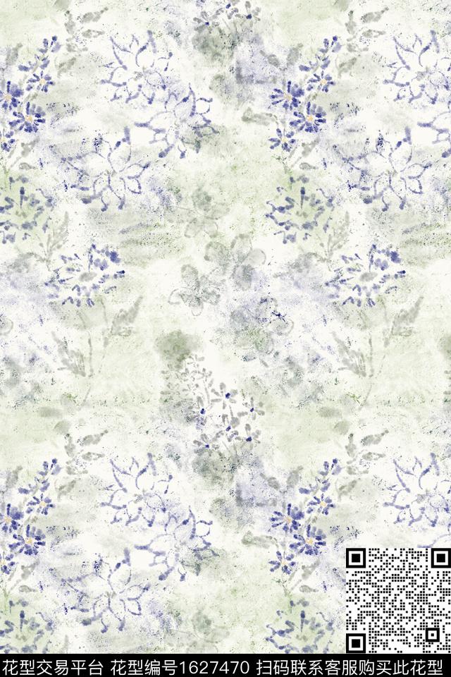 侘寂小碎花肌理数码印花花型下载（图片编号: 1627470） - 瓦栏（Walan）