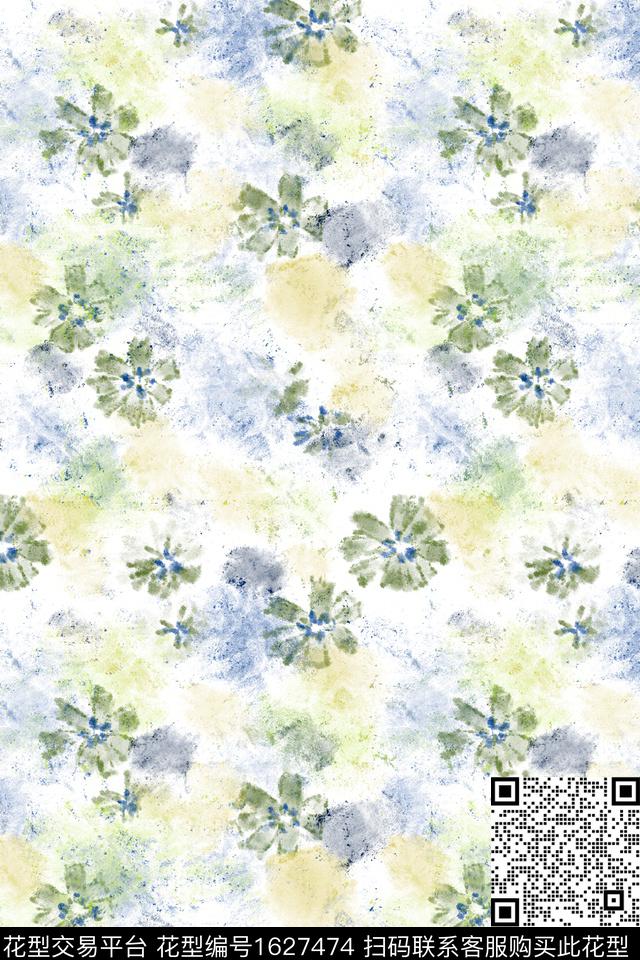 小清新侘寂小碎花数码印花花型下载（图片编号: 1627474） - 瓦栏（Walan）
