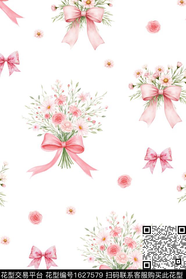 小清新花卉春夏花型数码印花花型下载（图片编号: 1627579） - 瓦栏（Walan）