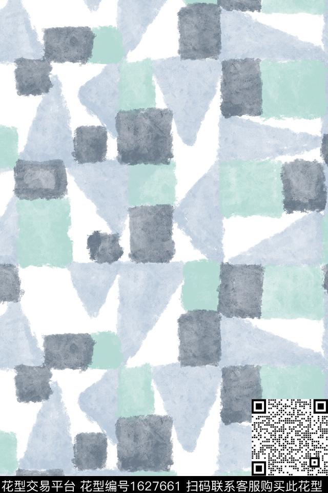 肌理简约水彩数码印花花型下载（图片编号: 1627661） - 瓦栏（Walan）
