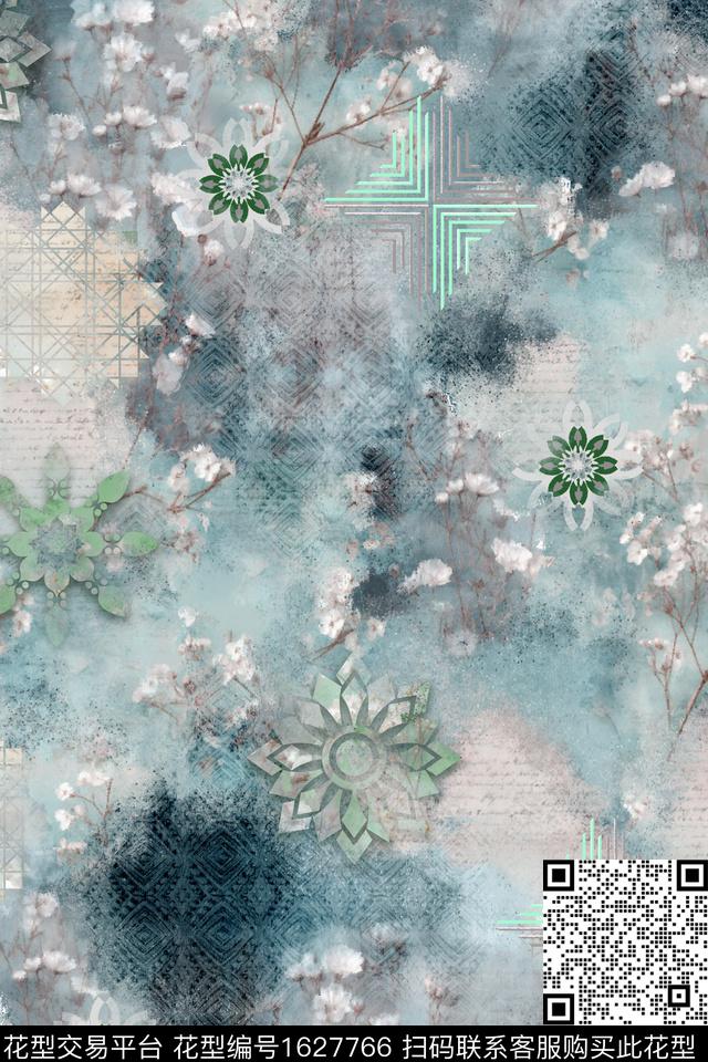 印花花型下载（图片编号: 1627766） - 瓦栏（Walan）