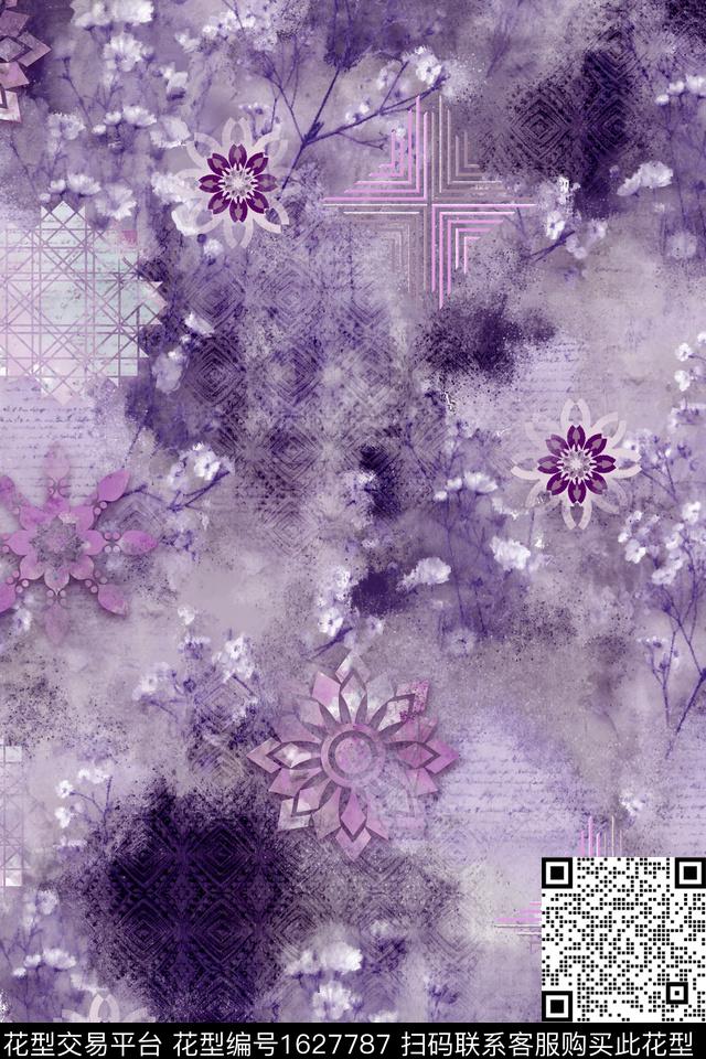 印花花型下载（图片编号: 1627787） - 瓦栏（Walan）