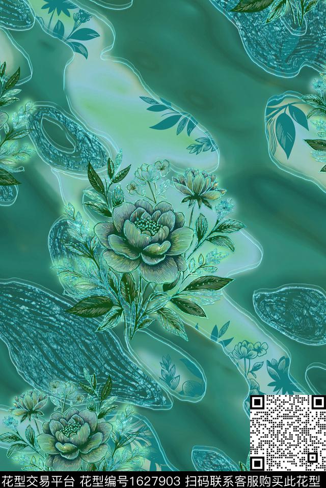 印花花型下载（图片编号: 1627903） - 瓦栏（Walan）