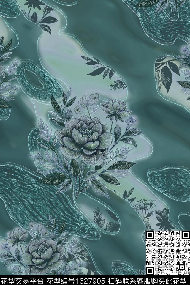 印花花型下载（图片编号: 1627905） - 瓦栏（Walan）