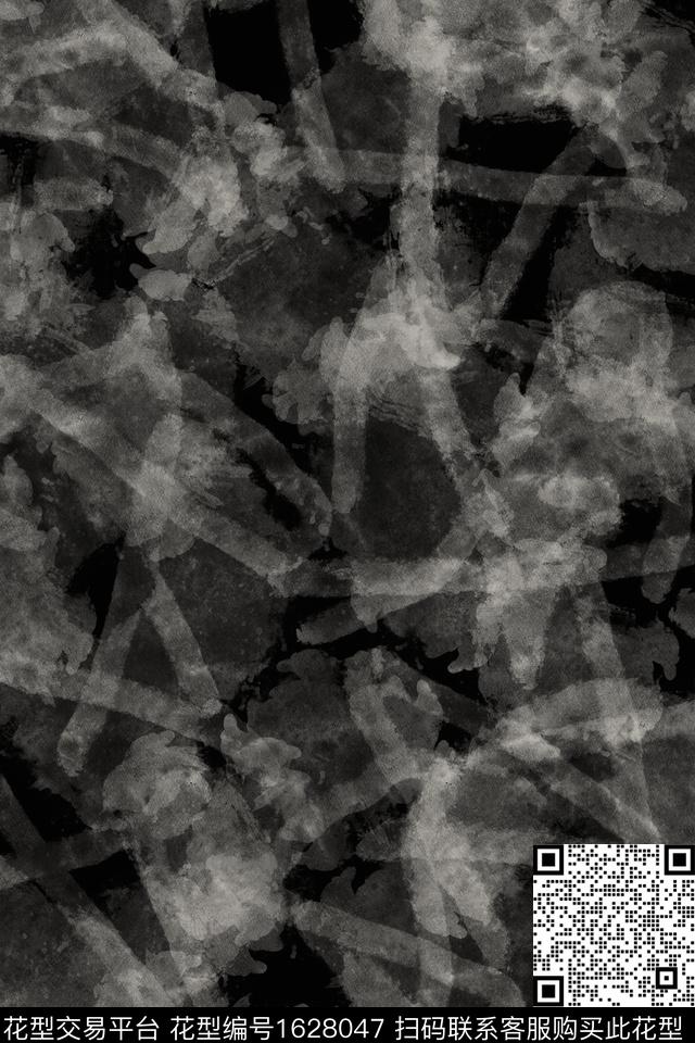 肌理笔触抽象数码印花花型下载（图片编号: 1628047） - 瓦栏（Walan）