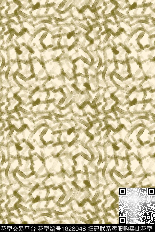 肌理笔触复古数码印花花型下载（图片编号: 1628048） - 瓦栏（Walan）