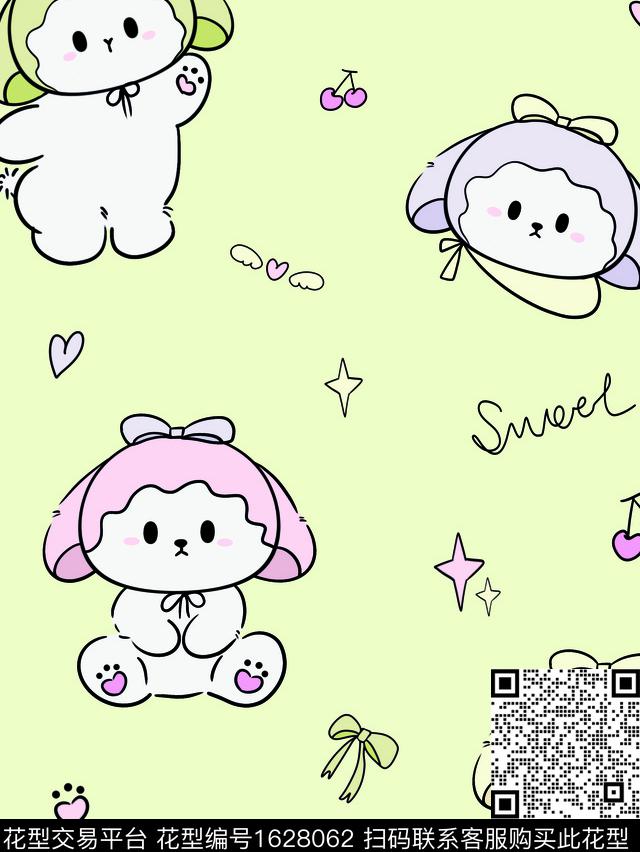 卡通动物小清新可爱传统印花花型下载（图片编号: 1628062） - 瓦栏（Walan）