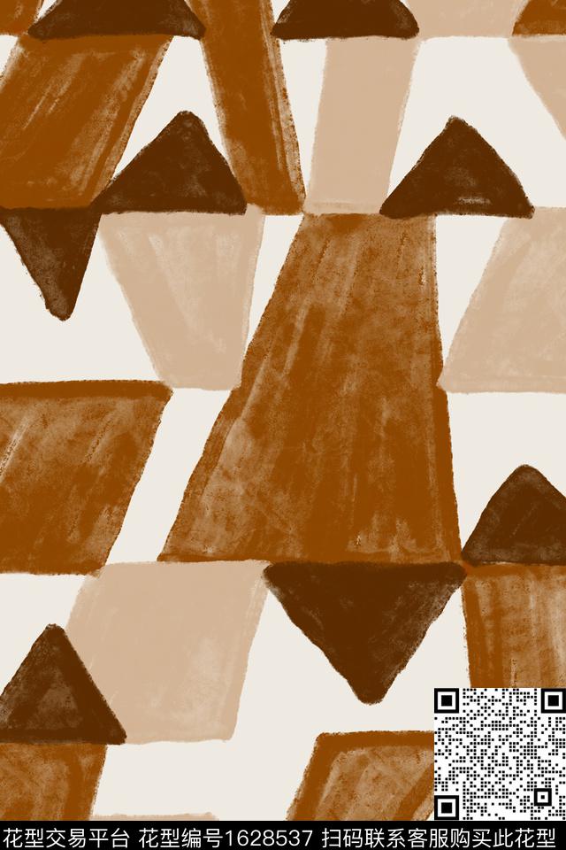 肌理简约几何数码印花花型下载（图片编号: 1628537） - 瓦栏（Walan）