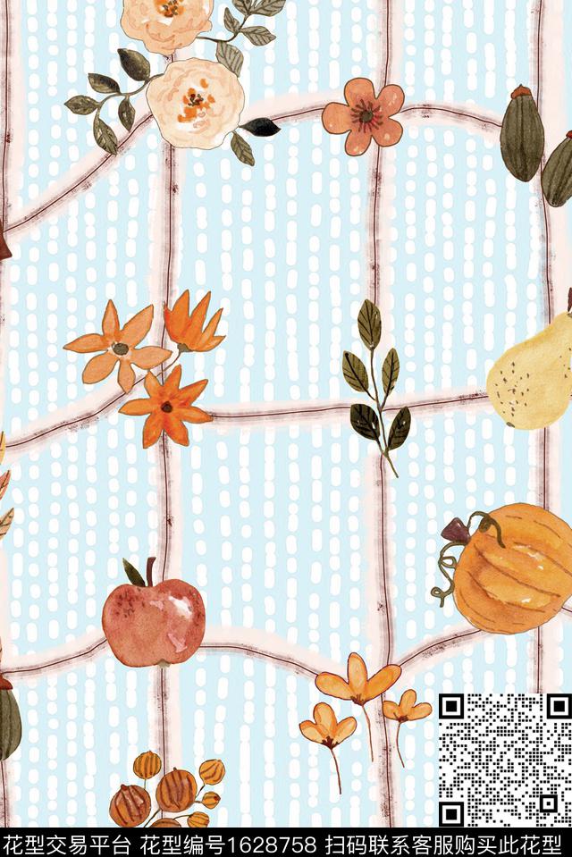 印花花型下载（图片编号: 1628758） - 瓦栏（Walan）