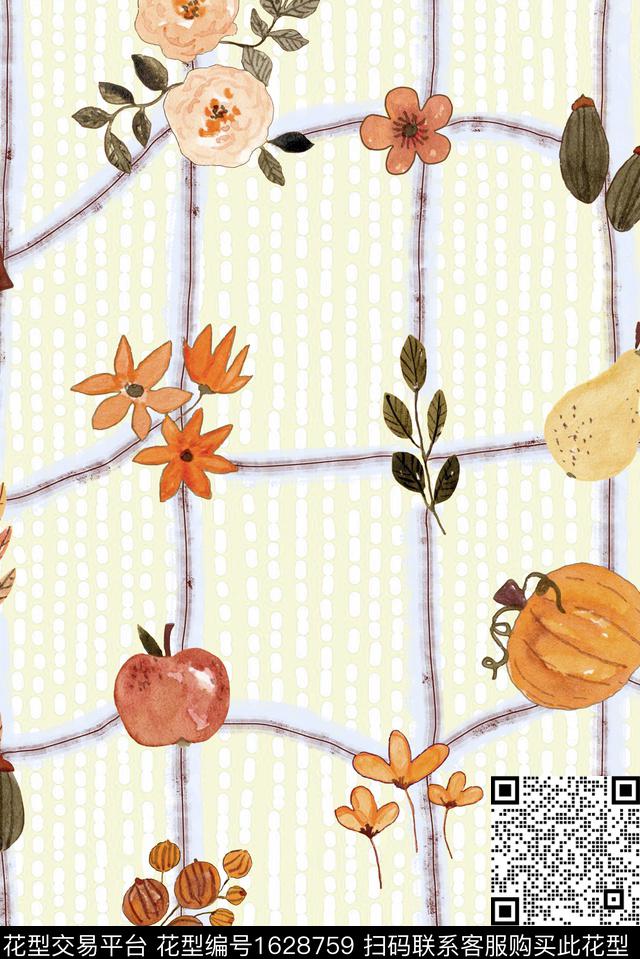 印花花型下载（图片编号: 1628759） - 瓦栏（Walan）