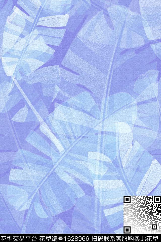年轻女装植物大花数码印花花型下载（图片编号: 1628966） - 瓦栏（Walan）