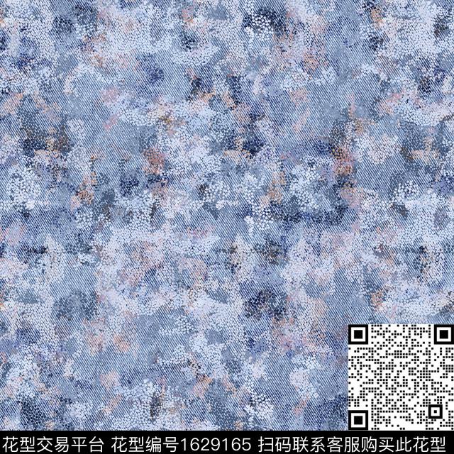 肌理牛仔抽象数码印花花型下载（图片编号: 1629165） - 瓦栏（Walan）