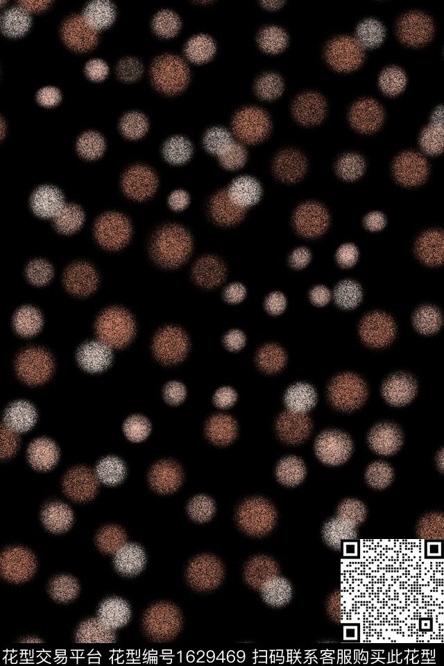 肌理波点复古数码印花花型下载（图片编号: 1629469） - 瓦栏（Walan）
