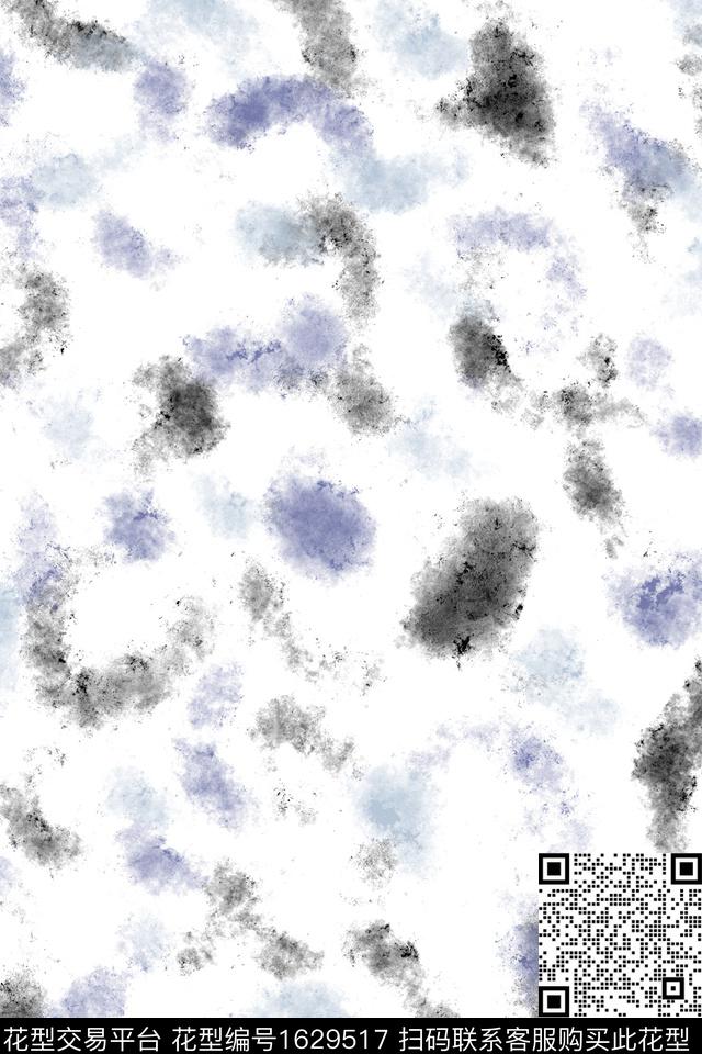 肌理笔触抽象数码印花花型下载（图片编号: 1629517） - 瓦栏（Walan）