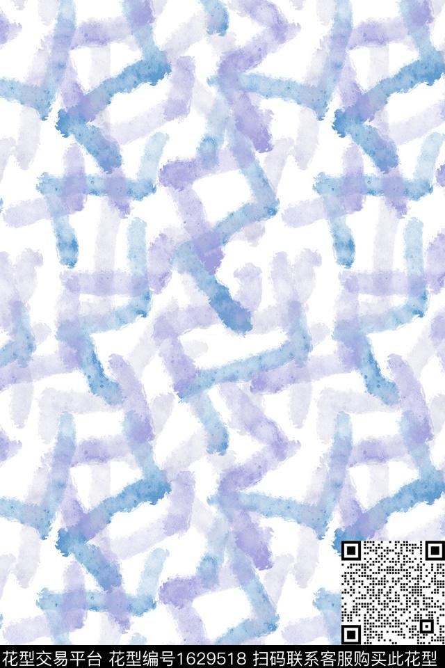 小清新线条肌理数码印花花型下载（图片编号: 1629518） - 瓦栏（Walan）