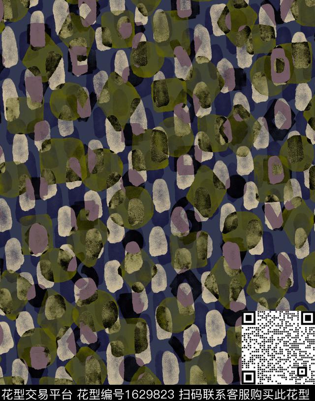 连衣裙水彩手绘传统印花花型下载（图片编号: 1629823） - 瓦栏（Walan）