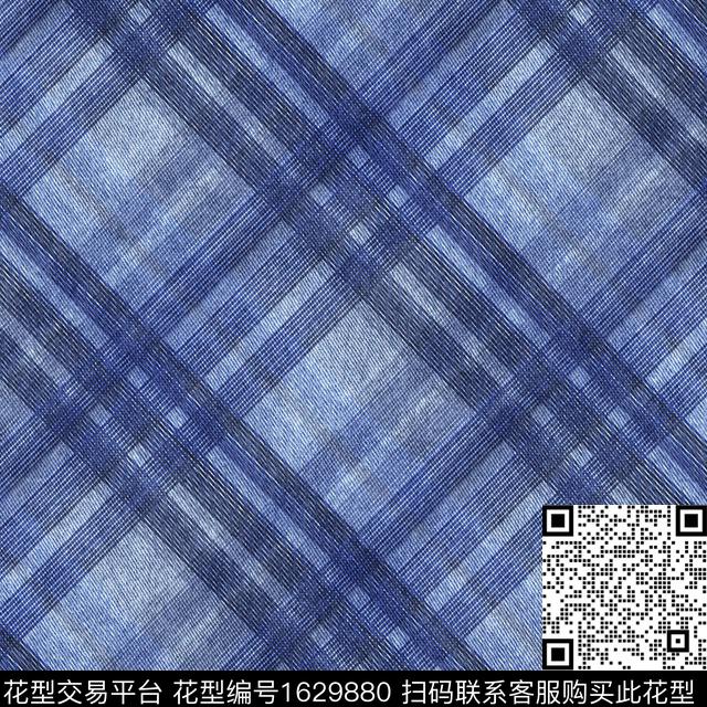 肌理格子几何数码印花花型下载（图片编号: 1629880） - 瓦栏（Walan）