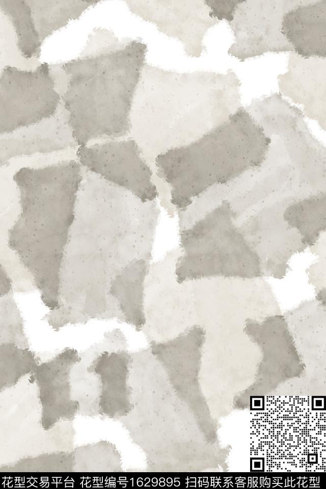 肌理简约笔触数码印花花型下载（图片编号: 1629895） - 瓦栏（Walan）