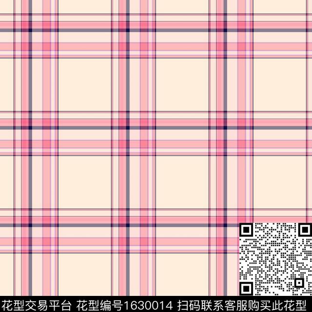 彩色几何条纹格子数码印花花型下载（图片编号: 1630014） - 瓦栏（Walan）