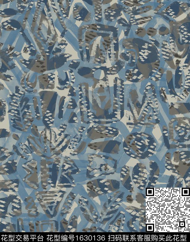 纹理热带花型男装传统印花花型下载（图片编号: 1630136） - 瓦栏（Walan）