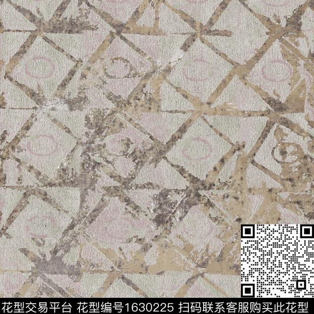 抽象肌理格子数码印花花型下载（图片编号: 1630225） - 瓦栏（Walan）