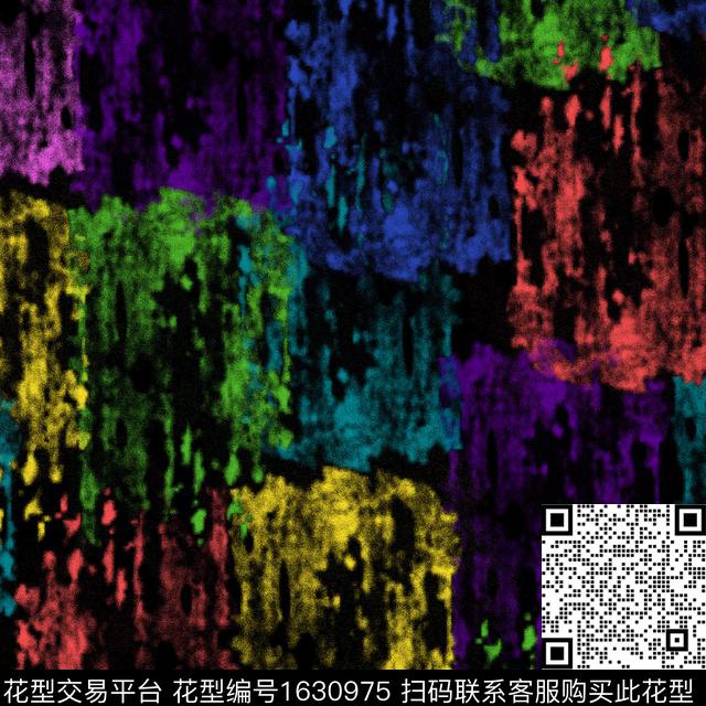 笔触中老年抽象数码印花花型下载（图片编号: 1630975） - 瓦栏（Walan）