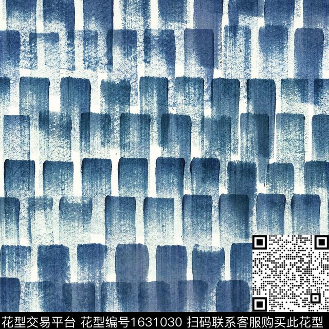 笔触水彩抽象数码印花花型下载（图片编号: 1631030） - 瓦栏（Walan）
