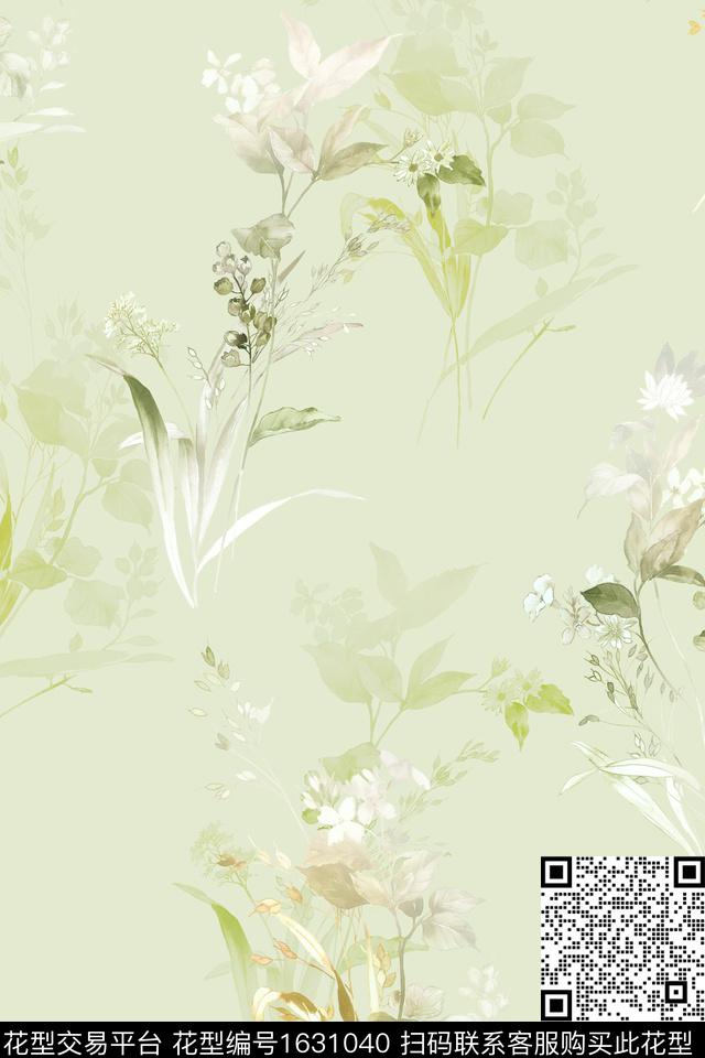 花卉女装影花数码印花花型下载（图片编号: 1631040） - 瓦栏（Walan）