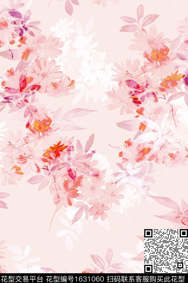 花卉小碎花女装数码印花花型下载（图片编号: 1631060） - 瓦栏（Walan）