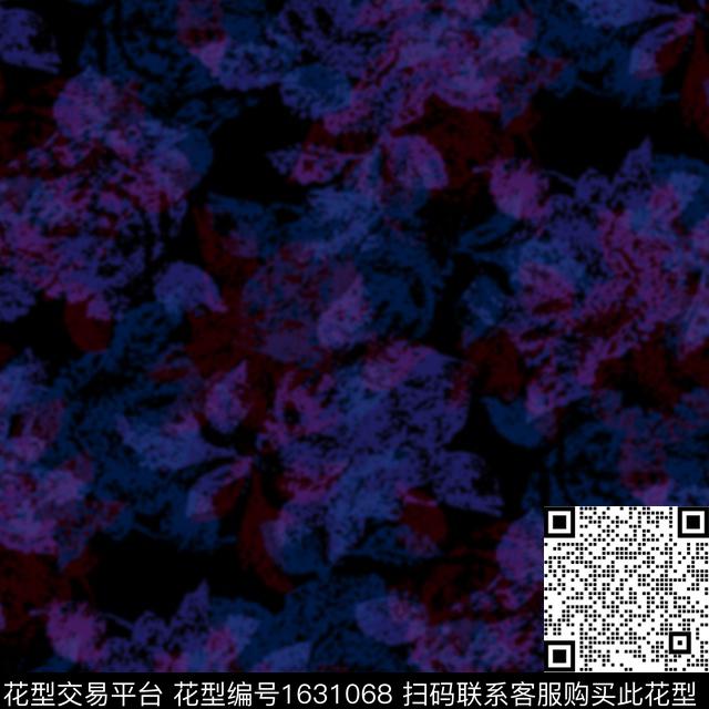 抽象花卉抽象中老年数码印花花型下载（图片编号: 1631068） - 瓦栏（Walan）