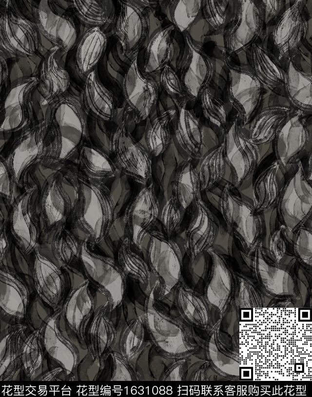 花卉水彩数码花型数码印花花型下载（图片编号: 1631088） - 瓦栏（Walan）