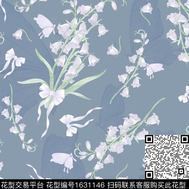年轻女装植物花卉数码印花花型下载（图片编号: 1631146） - 瓦栏（Walan）