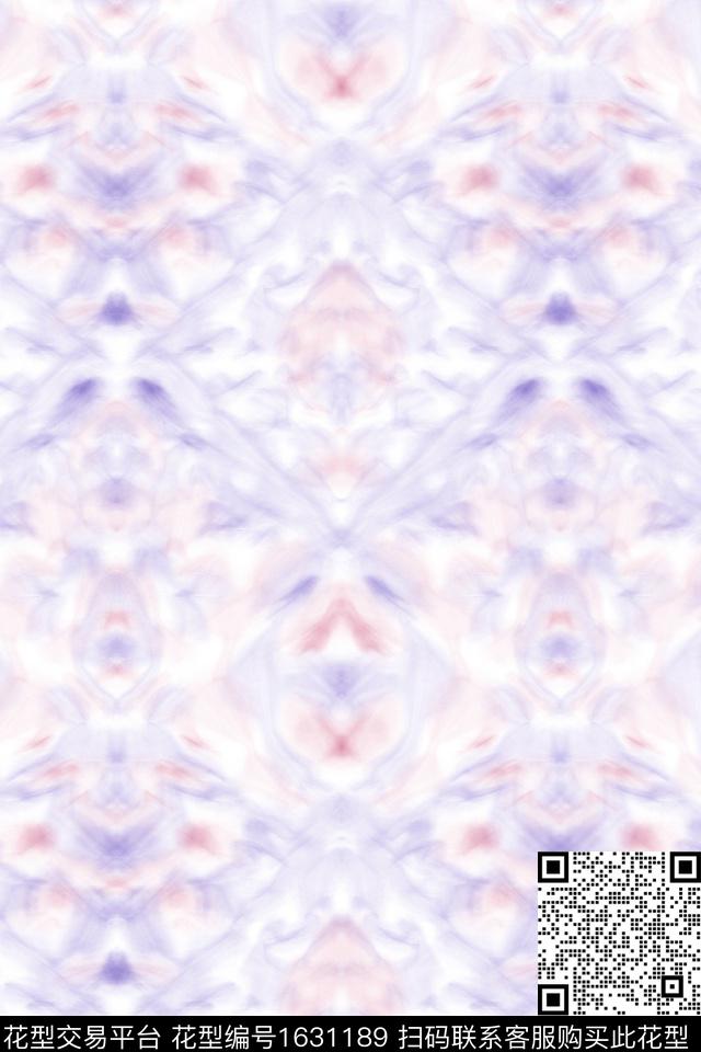 小清新民族风笔触数码印花花型下载（图片编号: 1631189） - 瓦栏（Walan）