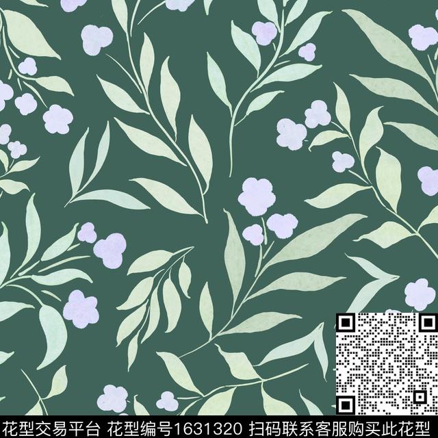 植物小清新花卉传统印花花型下载（图片编号: 1631320） - 瓦栏（Walan）